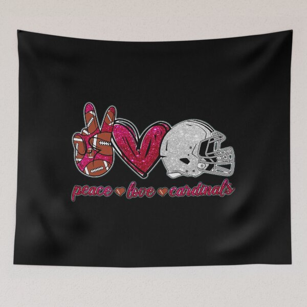 Item preview, Peace Love Cardinals - Football Team Active  designed and sold by ScottBrooksa.