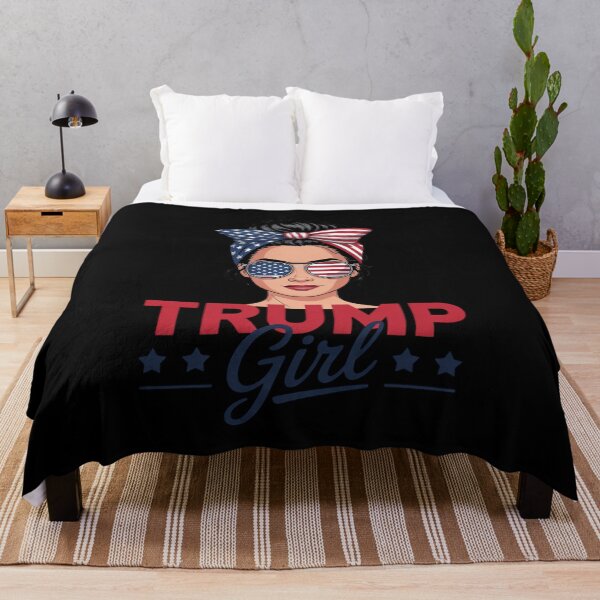 Item preview, Trump Girl Messy Bun Trump Election US American Flag designed and sold by RsFilsingerArt.