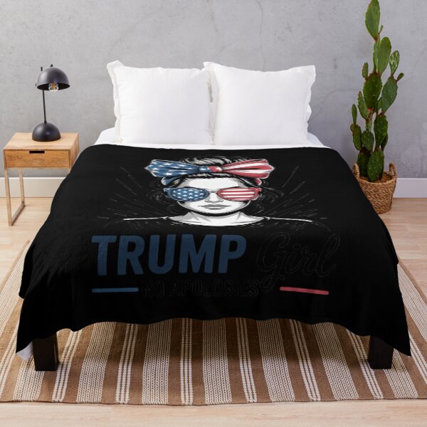 Item preview, Trump Girl No Apologies Messy Bun Sunglasses Trump 2024 USA designed and sold by RoyTill0Art.