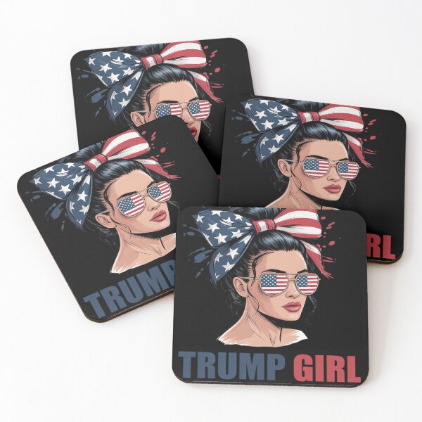 Item preview, Trump Girl No Apologies Messy Bun Sunglasses Trump USA  designed and sold by RoyTill0Art.