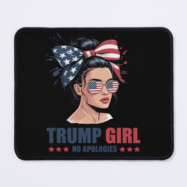 Item preview, Trump Girl No Apologies Messy Bun Sunglasses Trump USA  designed and sold by RoyTill0Art.