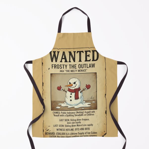 Item preview, WANTED: Frosty the Outlaw designed and sold by AlphaPrint2410.