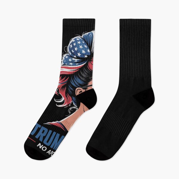 Item preview, Trump Girl No Apologies Messy Bun Sunglasses Trump USA Flag  designed and sold by RoyTill0Art.