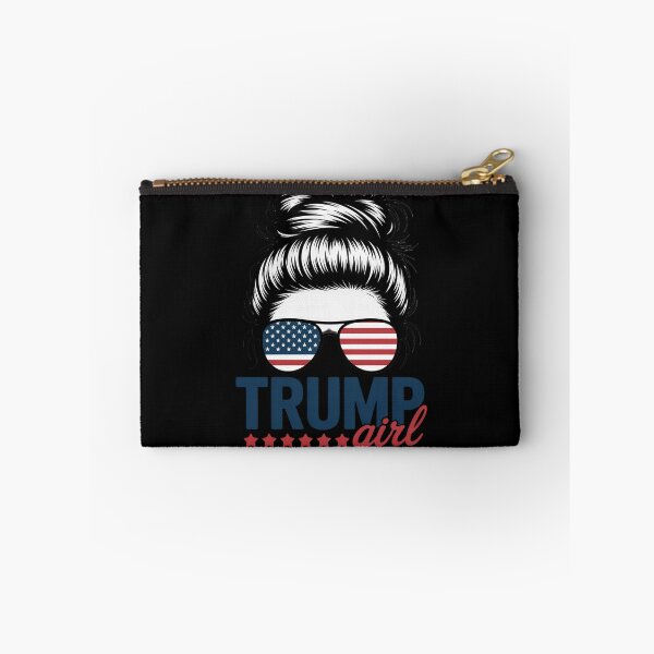 Item preview, Trump Girl No Apologies Messy Bun Trump American Flag  designed and sold by RoyTill0Art.