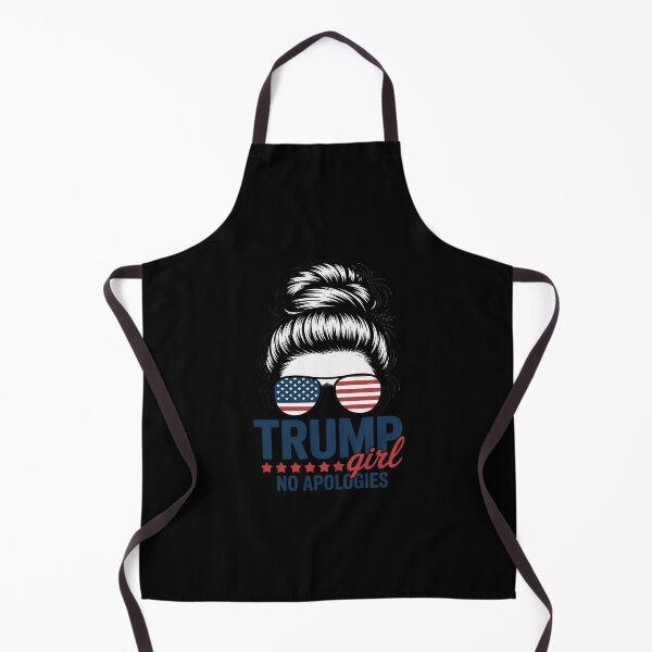 Item preview, Trump Girl No Apologies Messy Bun Trump American Flag  designed and sold by RoyTill0Art.