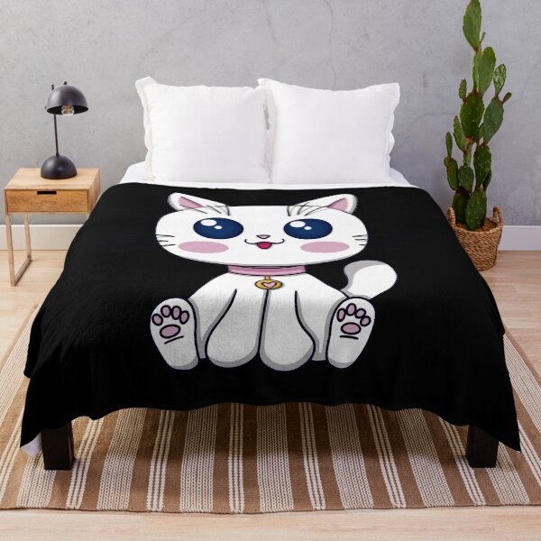 Item preview, Copie de Kawaï white cat on white background designed and sold by EyeTrickster.