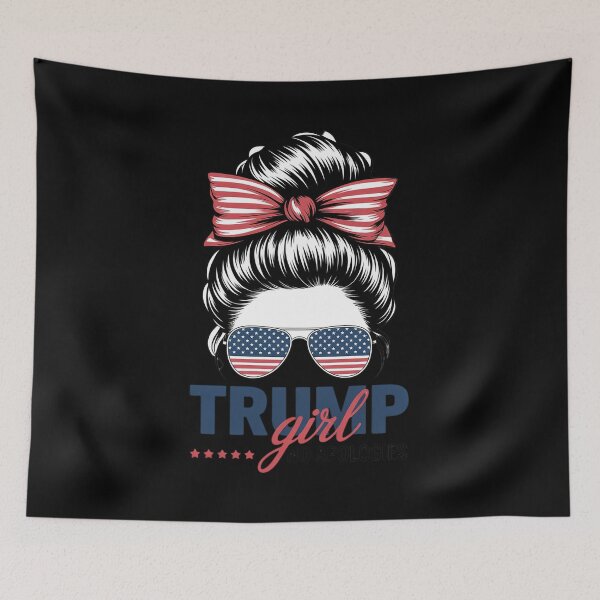 Item preview, Trump Girl No Apologies Messy Bun Trump1  designed and sold by RoyTill0Art.