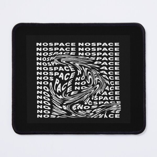 Item preview, NOSPACE Vortex Typography – Abstract Black & White Distorted Text Design for Streetwear & Decor designed and sold by Bright Nest Studio.