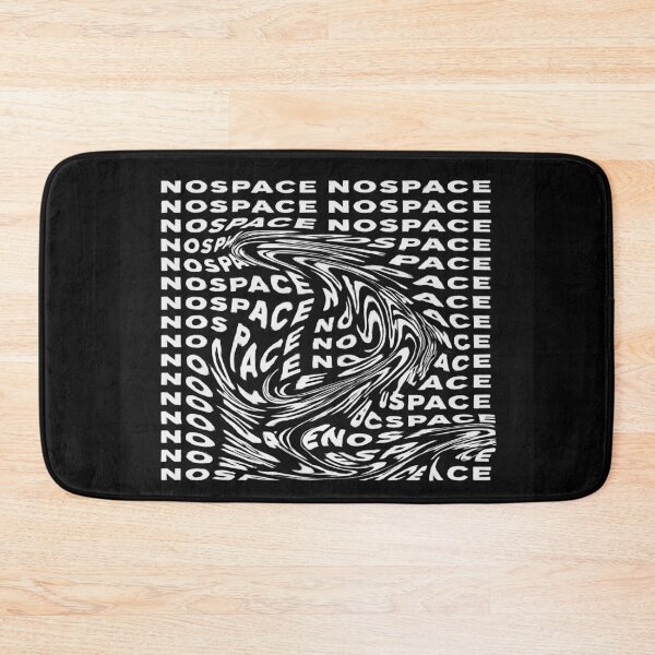 Item preview, NOSPACE Vortex Typography – Abstract Black & White Distorted Text Design for Streetwear & Decor designed and sold by Bright Nest Studio.