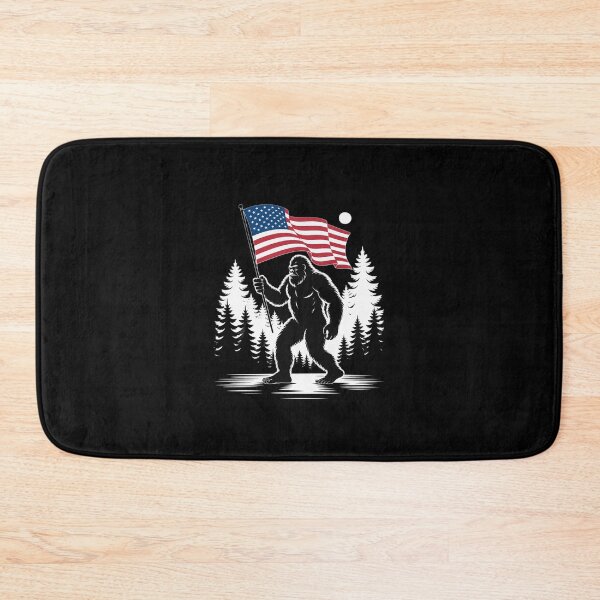 Item preview, Bigfoot Rock On Hold American Flag Sasquatch Believers designed and sold by BeetleMalon.