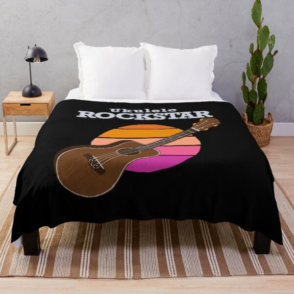 Item preview, Hawaiian Funny Ukulele Rockstar Retro Sunset designed and sold by Stable-Camp-Rd.