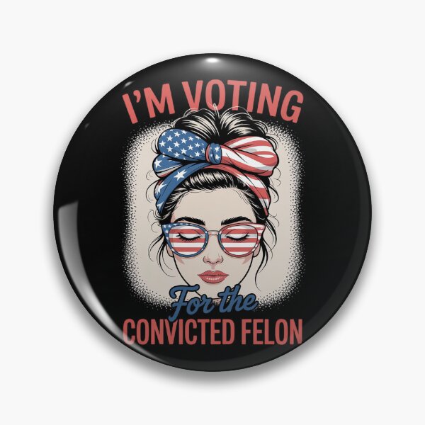 Item preview, Trump Girls Messy Hair Buns Glasses Vote Convicted Felon  designed and sold by RoyTill0Art.