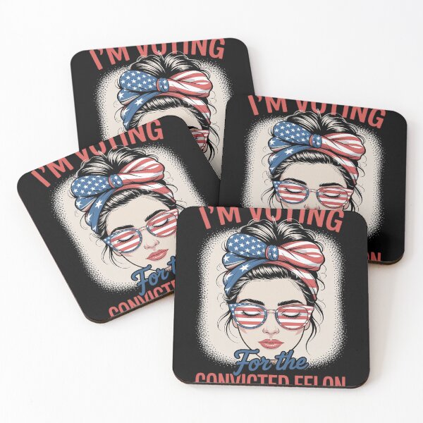 Item preview, Trump Girls Messy Hair Buns Glasses Vote Convicted Felon  designed and sold by RoyTill0Art.