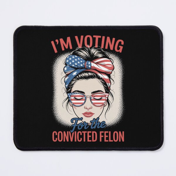 Item preview, Trump Girls Messy Hair Buns Glasses Vote Convicted Felon designed and sold by RoyTill0Art.
