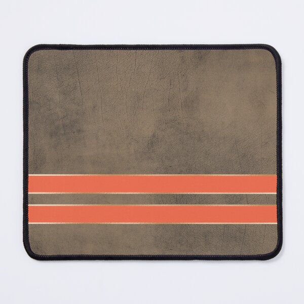 Item preview, Leather Look with Gold Orange Stripes Vintage Hipster Retro Design designed and sold by Petra Lang.