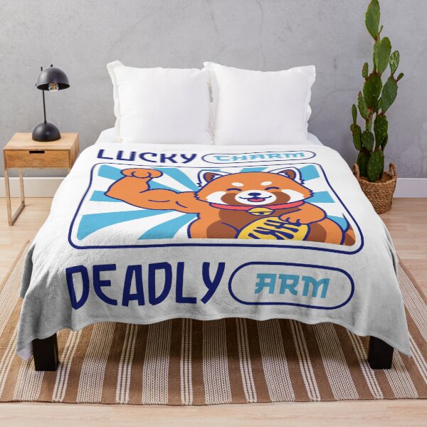 Item preview, Lucky Charm Deadly Arm - Red Panda Flexing Biceps Japanese Pop Culture designed and sold by Brogress Project.