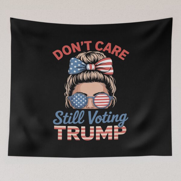 Item preview, Trump Girls Messy Hair Buns I Dont Care I Still Voting Trump  designed and sold by RoyTill0Art.