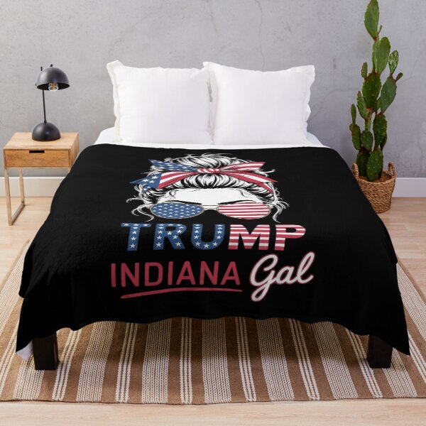 Item preview, Trump Indiana Gal Messy Bun 2024 Election American Flag designed and sold by RoyTill0Art.