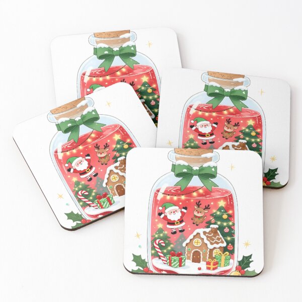 Item preview, Christmas Magic Jar – Cute Santa & Reindeer designed and sold by Soulharmony.