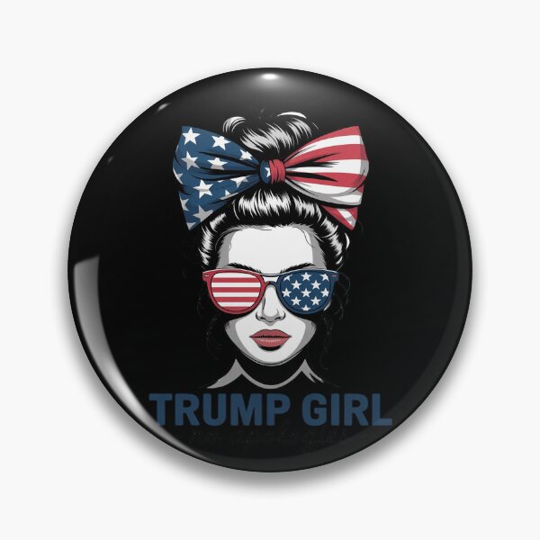 Item preview, Trump Lady Inauguration Day 2025 Messy Bun American Flag  designed and sold by RoyTill0Art.