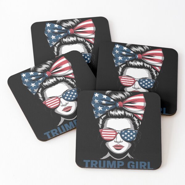 Item preview, Trump Lady Inauguration Day 2025 Messy Bun American Flag  designed and sold by RoyTill0Art.