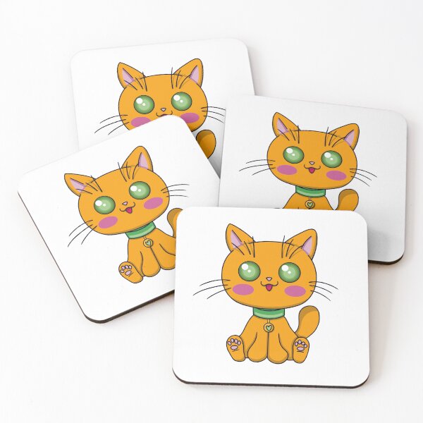 Item preview, Copie de Kawaï white cat on white background designed and sold by EyeTrickster.