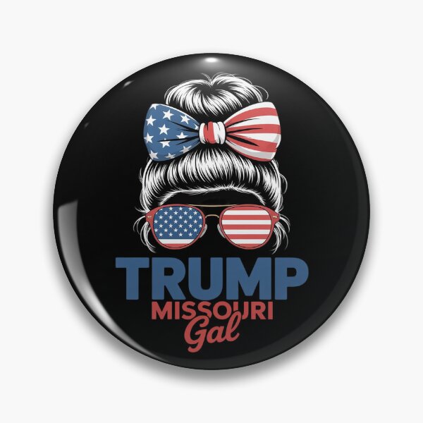 Item preview, Trump Missouri Gal Messy Bun Election American Flag Women Kids Men  designed and sold by RoyTill0Art.