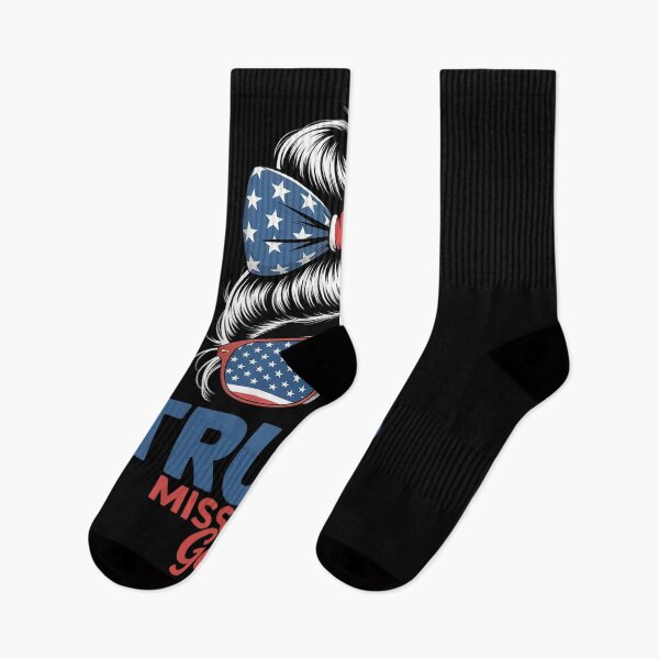 Item preview, Trump Missouri Gal Messy Bun Election American Flag Women Kids Men  designed and sold by RoyTill0Art.