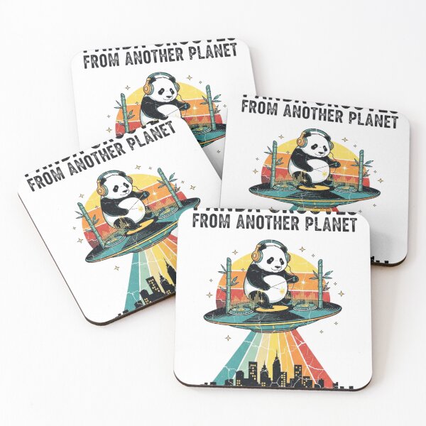 Item preview, Alien Panda DJ – Retro UFO Music Lover T-Shirt designed and sold by mohtadyragab.