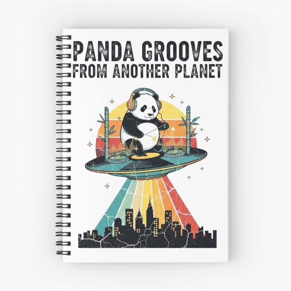 Item preview, Alien Panda DJ – Retro UFO Music Lover T-Shirt designed and sold by mohtadyragab.
