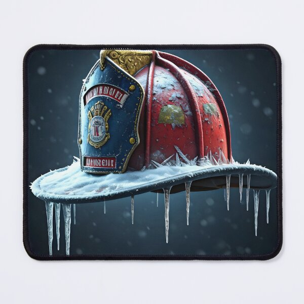 Item preview, Frozen Courage: Firefighter Helmet Sculpted in Ice designed and sold by PawPrintedArt.