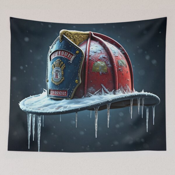 Item preview, Frozen Courage: Firefighter Helmet Sculpted in Ice designed and sold by PawPrintedArt.