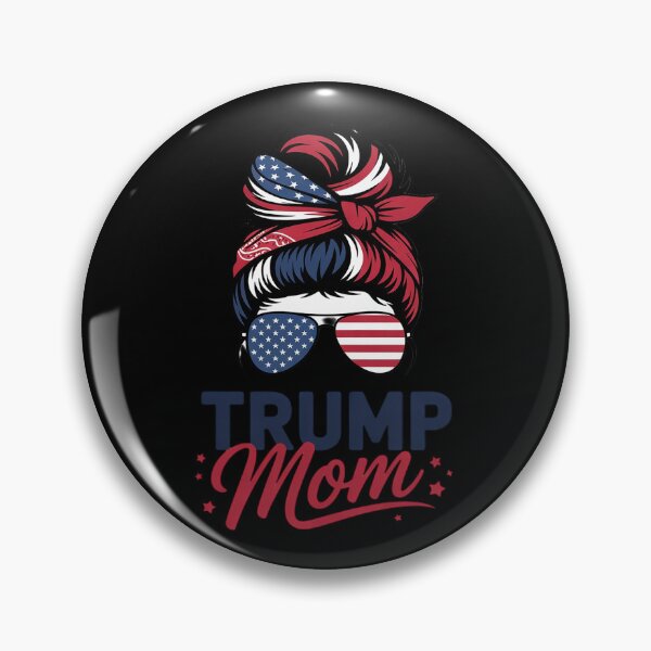 Item preview, Trump Mom Inauguration Day 2025 Messy Bun American Flag  designed and sold by RoyTill0Art.