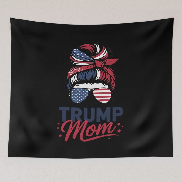 Item preview, Trump Mom Inauguration Day 2025 Messy Bun American Flag  designed and sold by RoyTill0Art.