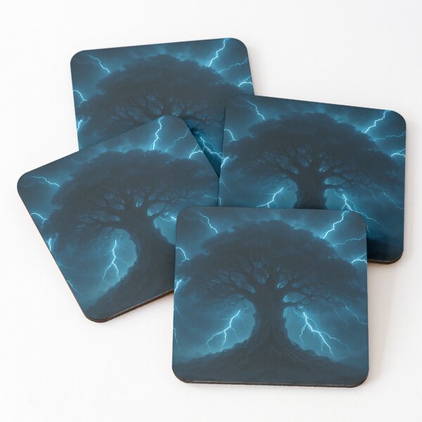 Item preview, Storm over Yggdrasil – The World Tree in a Furious Tempest designed and sold by NorseDrip.
