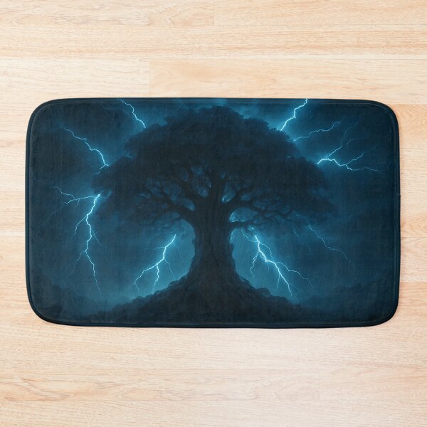 Item preview, Storm over Yggdrasil – The World Tree in a Furious Tempest designed and sold by NorseDrip.