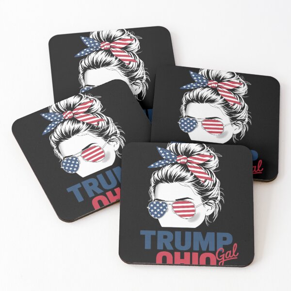 Item preview, Trump Ohio Gal Messy Bun Election American Flag  designed and sold by RoyTill0Art.