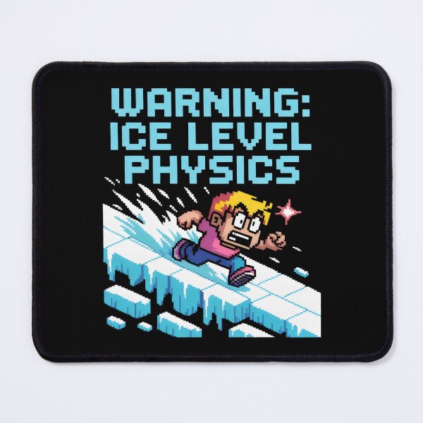 Item preview, Warning Ice Level Physics Pixel Art Gaming Design designed and sold by SplashTastic.