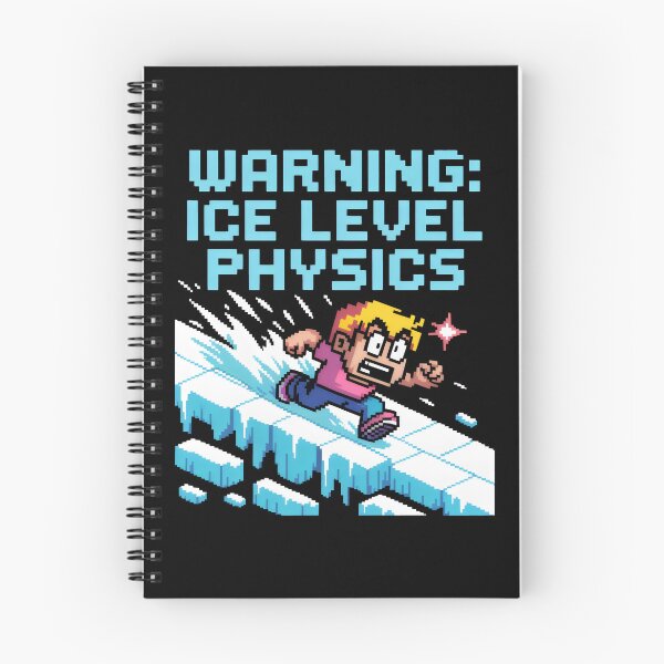 Item preview, Warning Ice Level Physics Pixel Art Gaming Design designed and sold by SplashTastic.