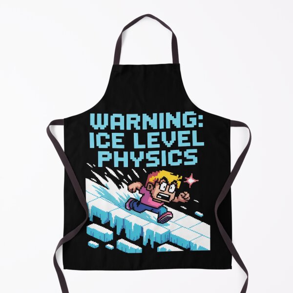 Item preview, Warning Ice Level Physics Pixel Art Gaming Design designed and sold by SplashTastic.