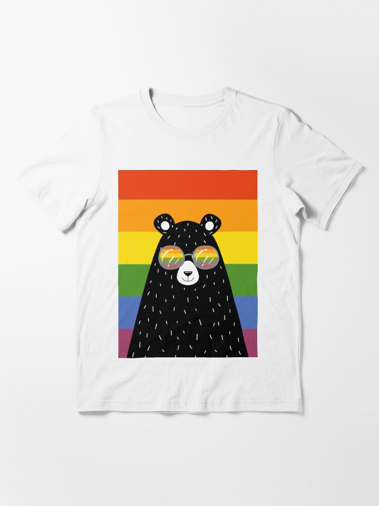 Gay Pride Bear In Sunglasses With Rainbow Flag T Shirt For Sale By