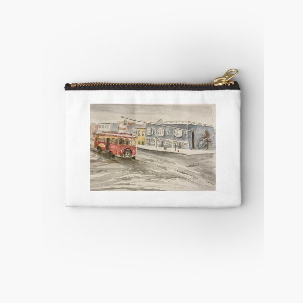 Item preview, Winter Trolley Oxford Ohio designed and sold by LisaHuddlestonArt.
