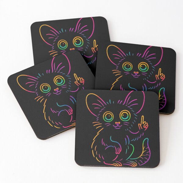 Item preview, Neon Chinchilla Vibes – Whimsical Animal Art designed and sold by JonelCrafts.