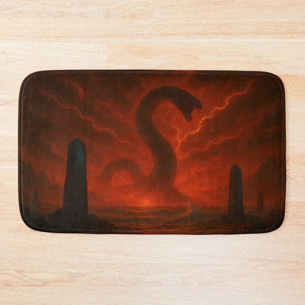 Item preview, Ragnarok’s Shore – Jörmungandr Rising from the Apocalyptic Sea designed and sold by NorseDrip.
