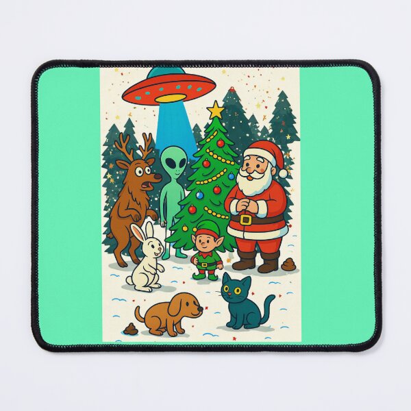 Item preview, Santa, Aliens, and a Pooping Pup A Whimsical Christmas Encounter! designed and sold by Willyboy16.