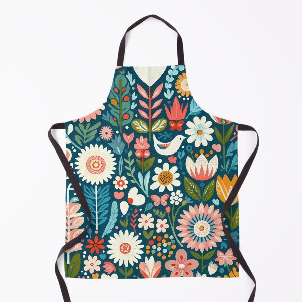 Item preview, Bird Heart Flowers – Scandinavian Folk Art by heidiannemorris © designed and sold by FOLK ART FUSION by heidiannemorris.