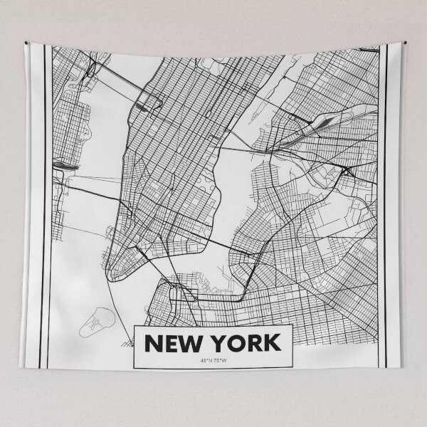 Item preview, NYC Line Map designed and sold by Saint Arts Studio.