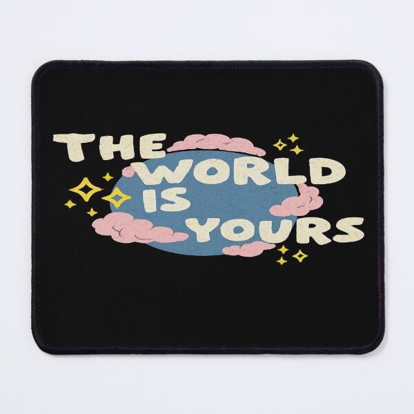 Item preview, The World Is Yours – Motivational Earth Illustration with Stars and Clouds designed and sold by Bright Nest Studio.