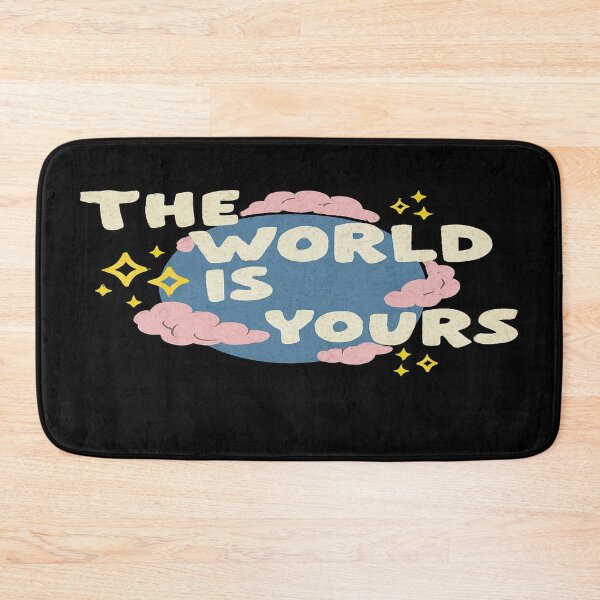 Item preview, The World Is Yours – Motivational Earth Illustration with Stars and Clouds designed and sold by Bright Nest Studio.