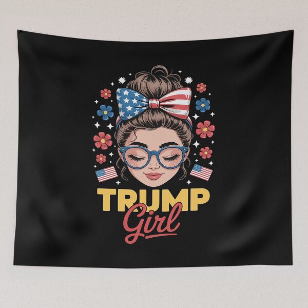 Item preview, Yes I'm A Trump Girl, I'm Still A Trump Girl Messy Bun  designed and sold by RuthGAArt.